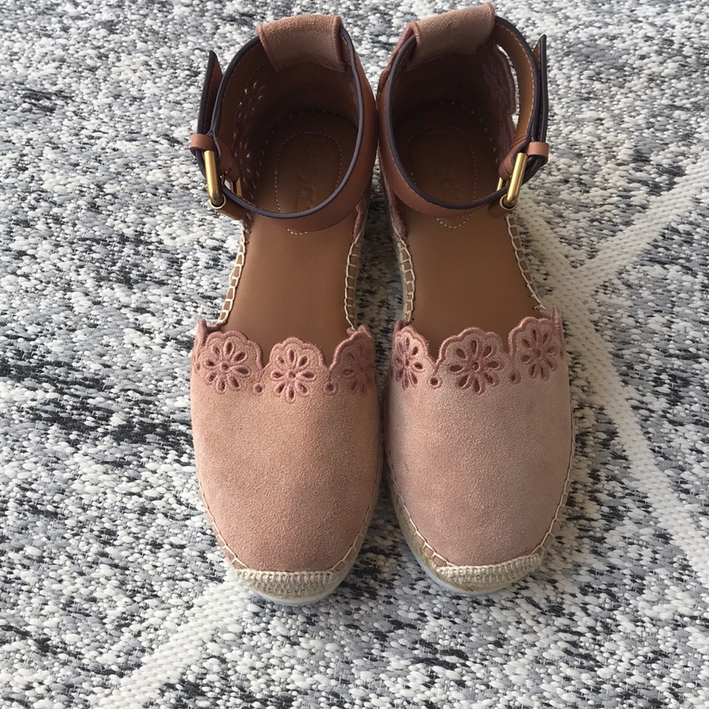 Tan, suede espadrilles - See by Chloé